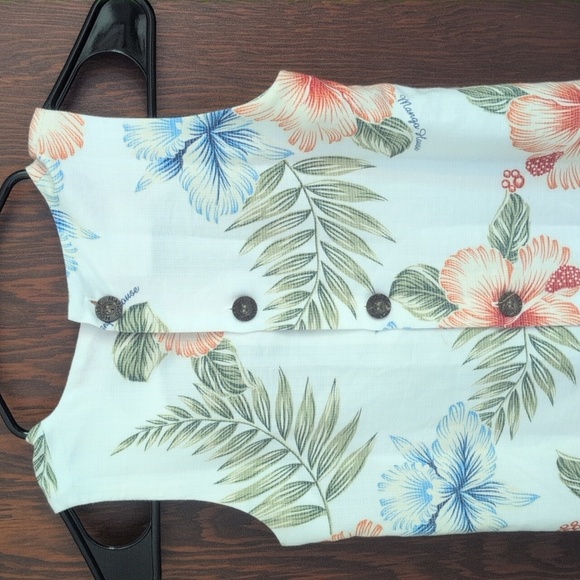 Mango House Hawaiian Girls Tank Dress Size Girls 6/7 Vacation - Picture 4 of 7